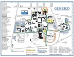 Geneseo Parking Lot Map:  Red Circle is where the Park Street House once was.